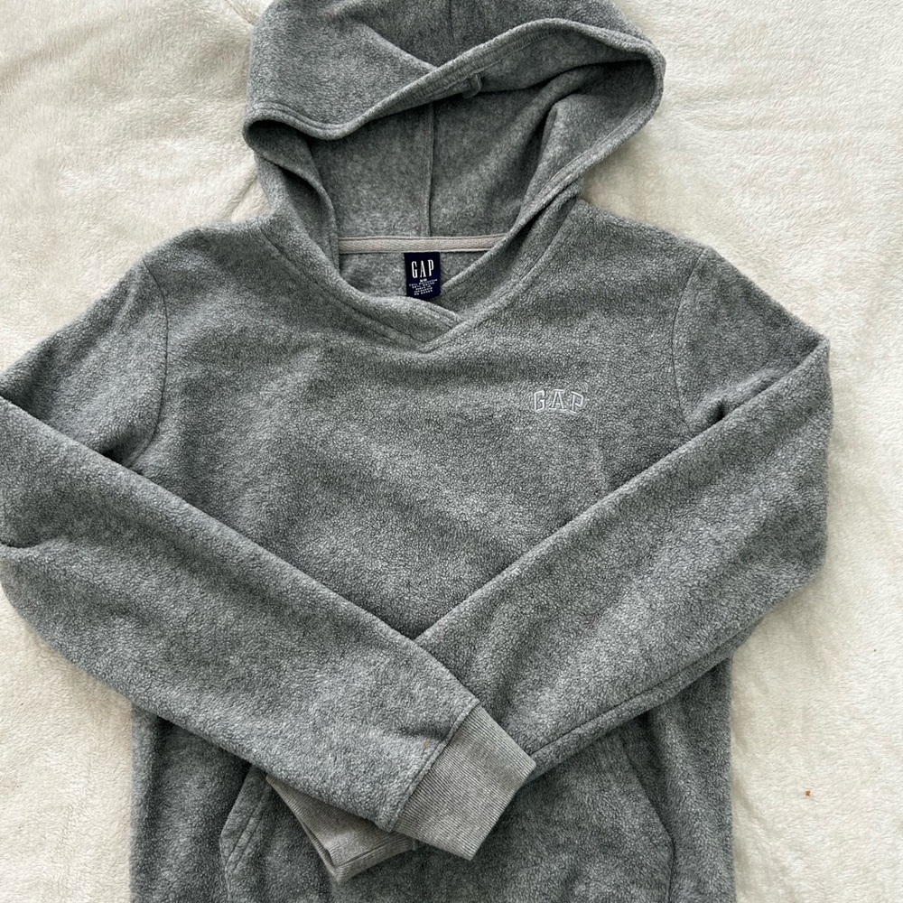 GAP Gray fleece hoodie women xs